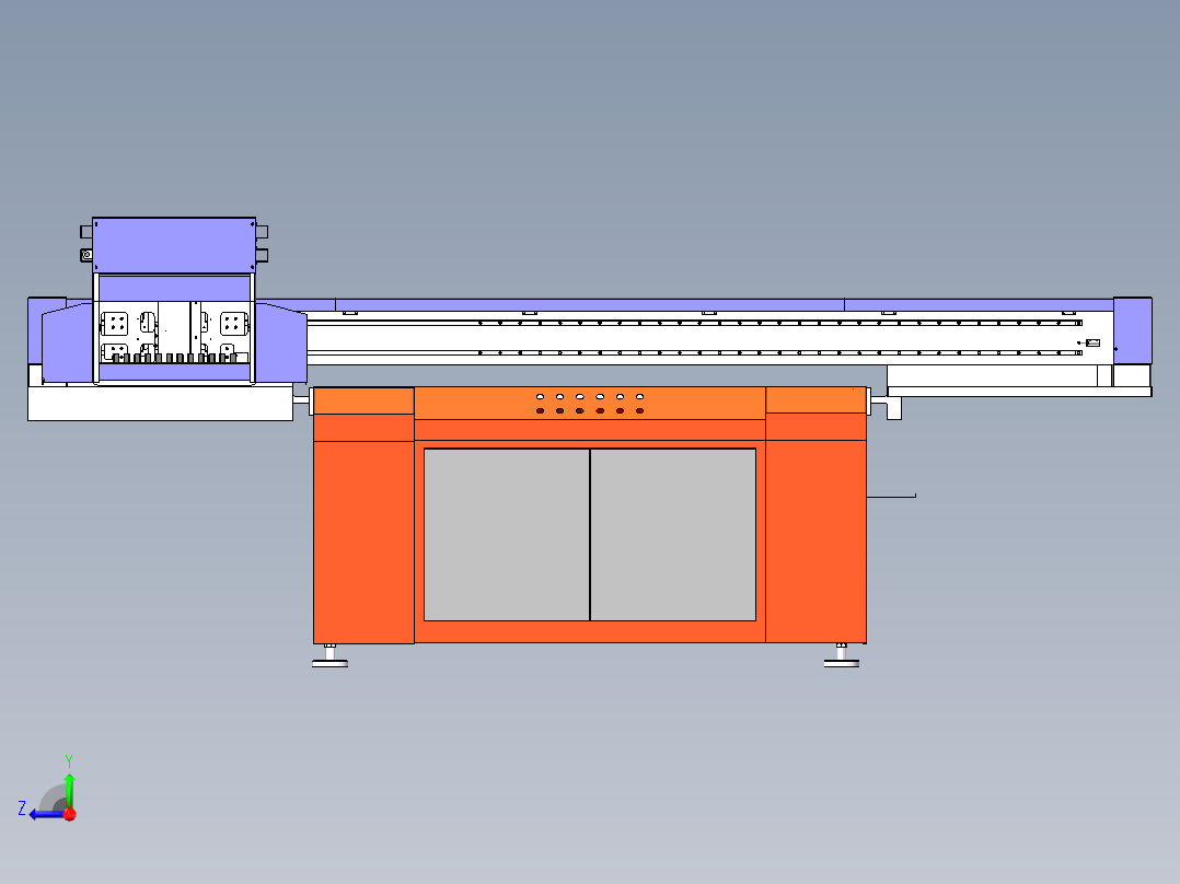 UV平板打印机3D图纸