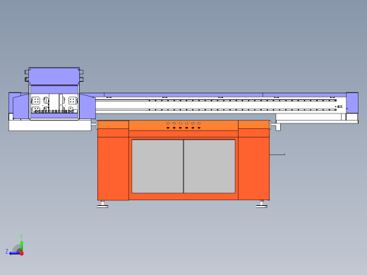 UV平板打印机3D图纸