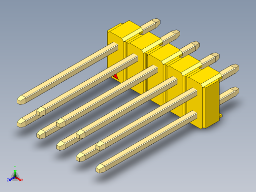 彩色公头100mil（2.54mm）系列-DS1021_yellow_2x05p_100mil_Type5_rev1.0