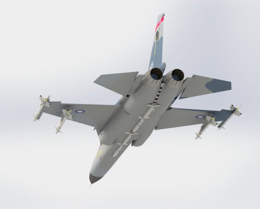 E1123-台湾省空军F-CK-1经国号战斗机三维SW2012带参缩略图