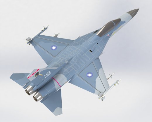 E1123-台湾省空军F-CK-1经国号战斗机三维SW2012带参缩略图