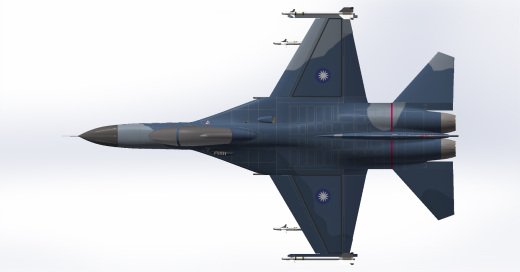 E1123-台湾省空军F-CK-1经国号战斗机三维SW2012带参缩略图