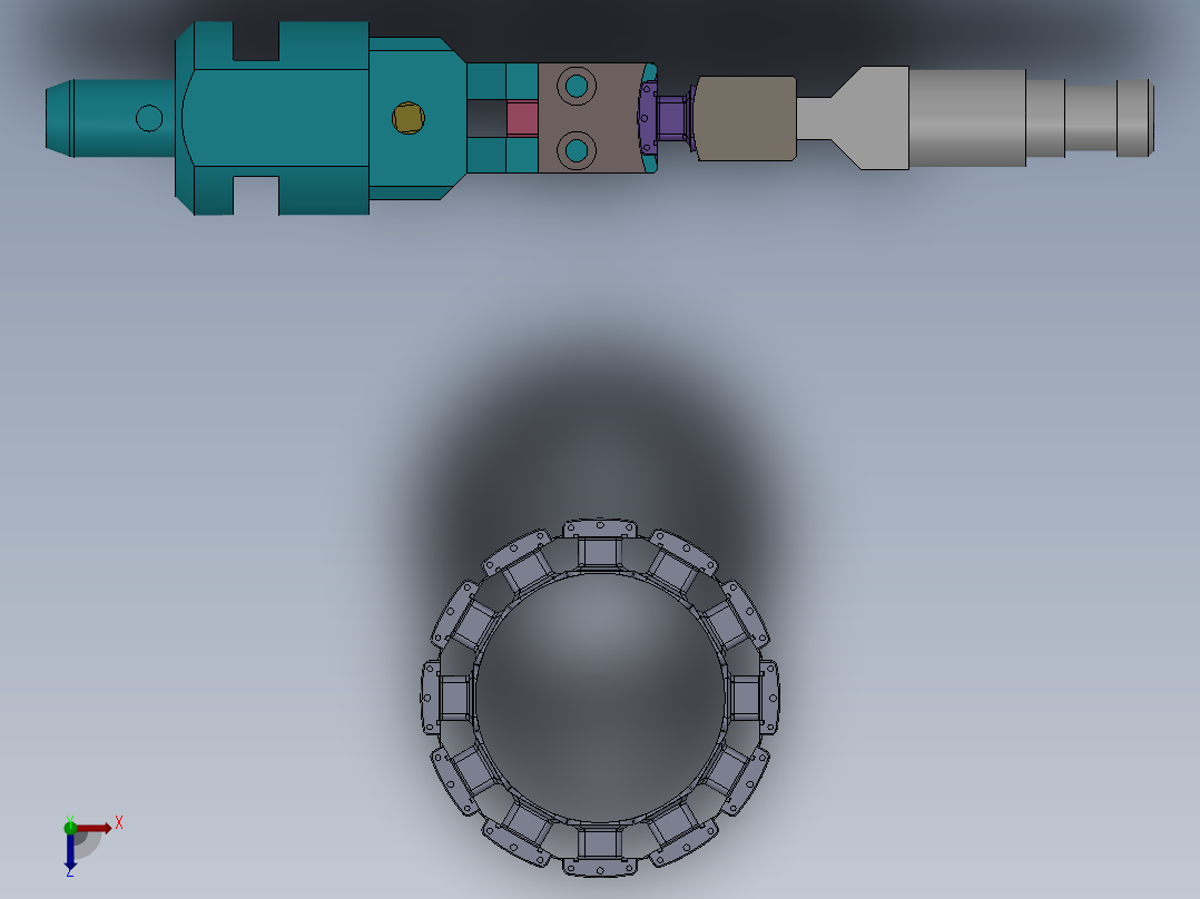 太阳分块定子绕线工装俯视图