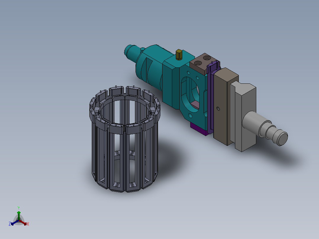 太阳分块定子绕线工装正等轴测图