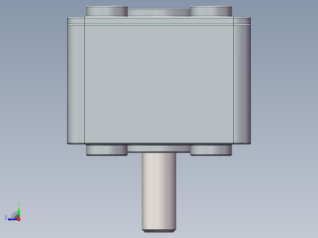 直角涡轮减速电机右视图