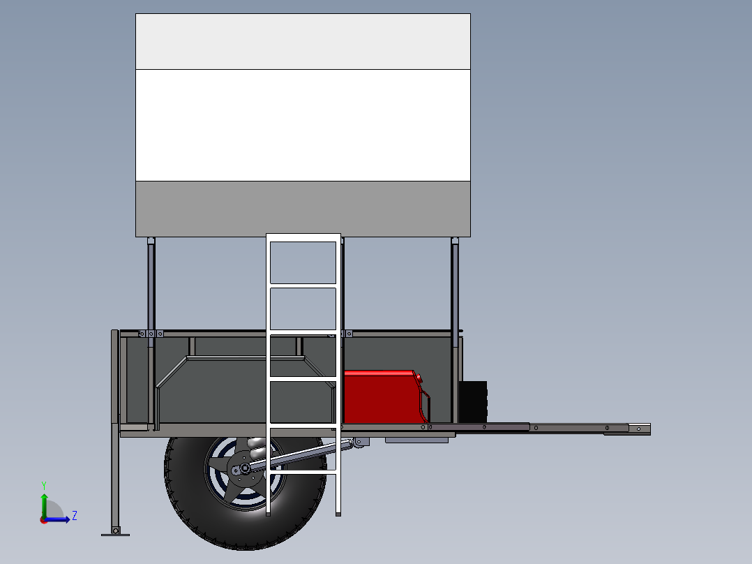 越野拖车箱左视图