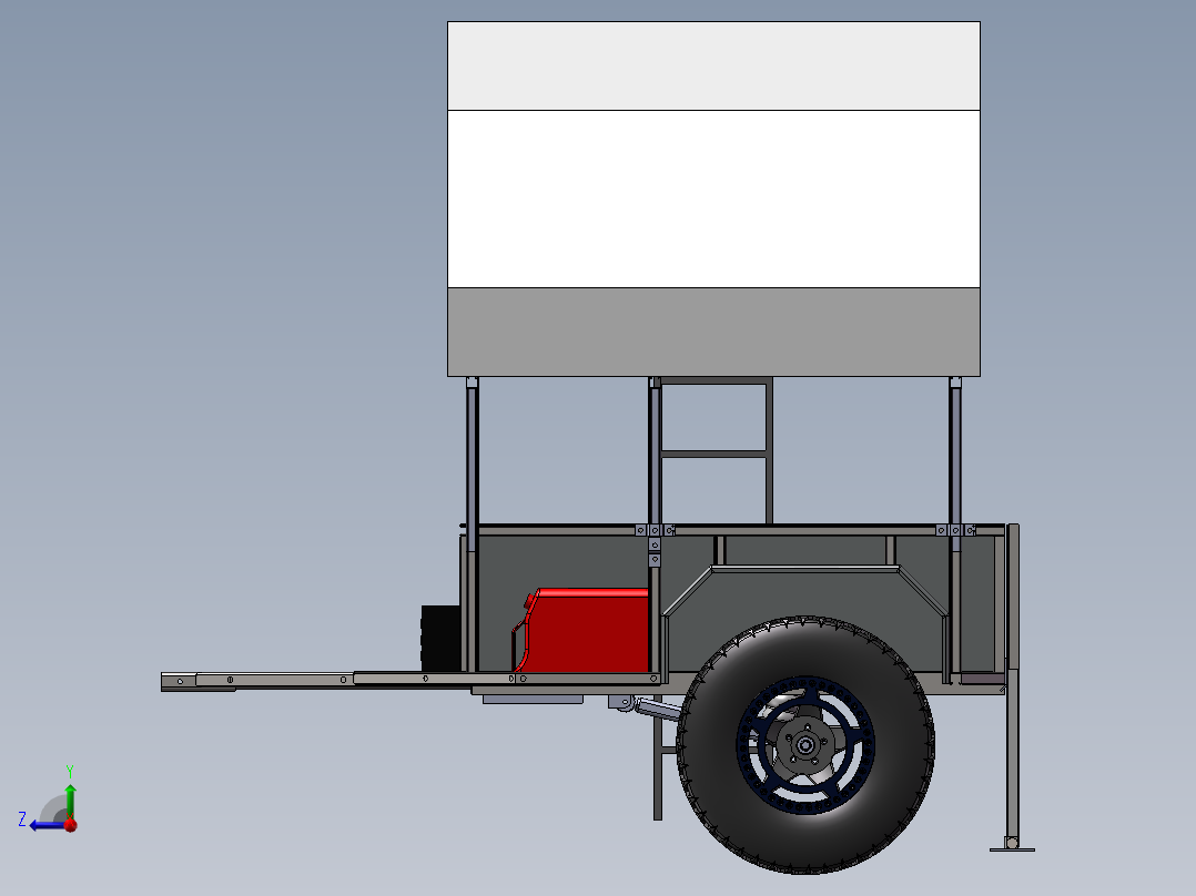 越野拖车箱右视图