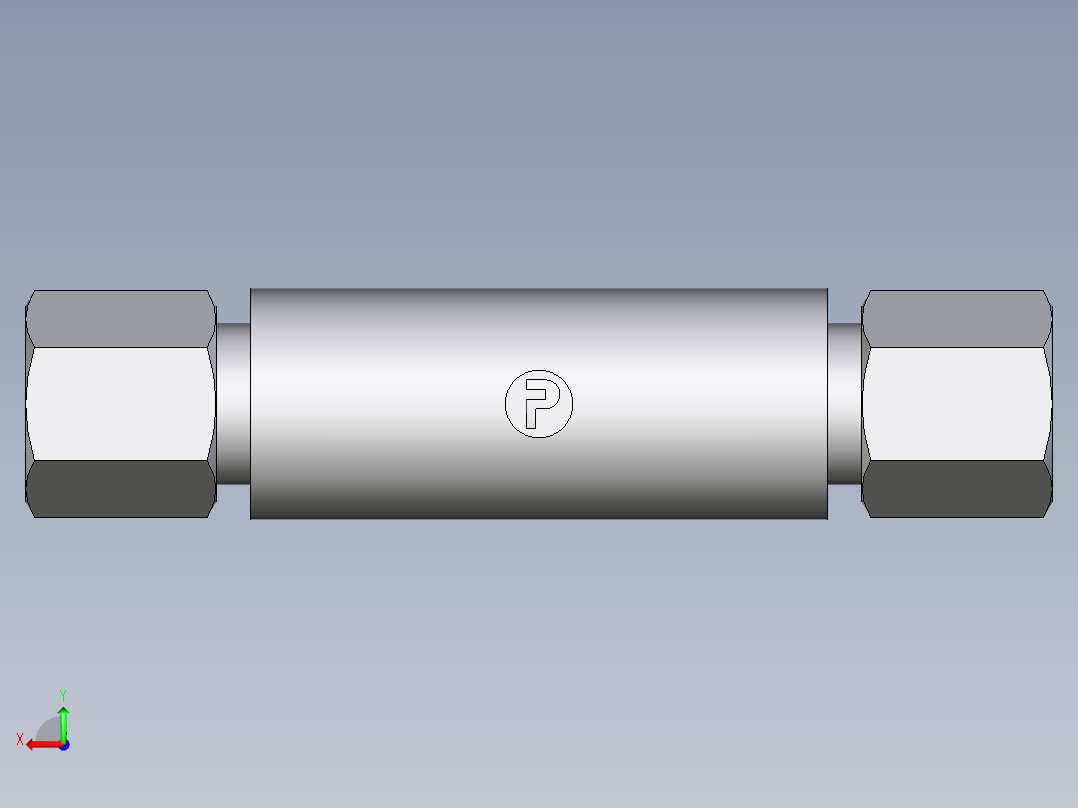 卡套式工业通用硬管接头EO_Weld_bulkhead_fitting_ESV06ZS后视图