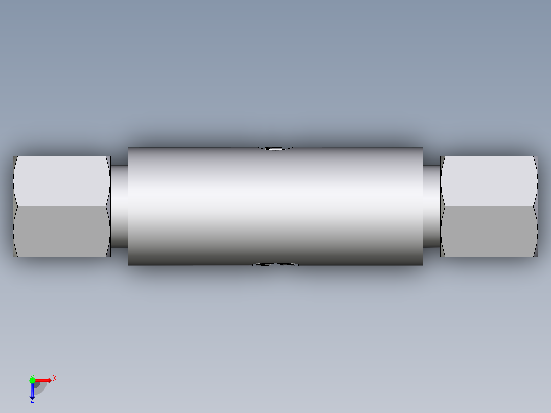 卡套式工业通用硬管接头EO_Weld_bulkhead_fitting_ESV06ZS俯视图