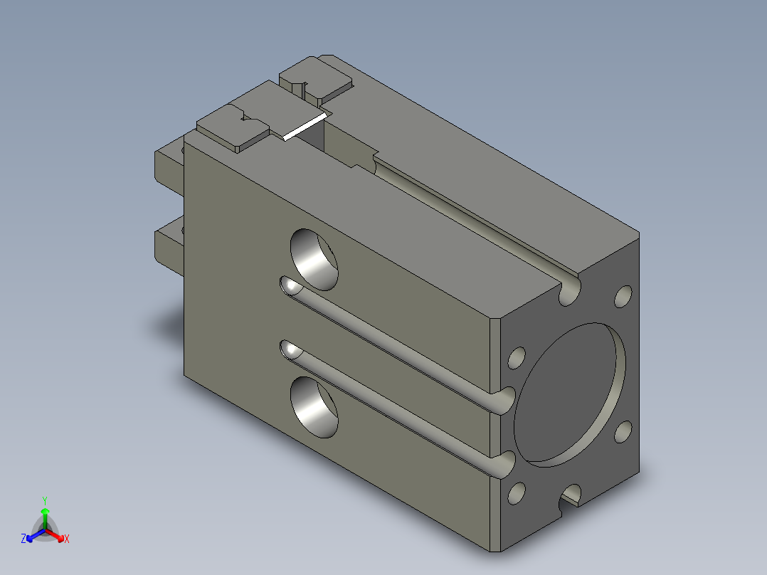 普通气爪PH04-20正等轴测图