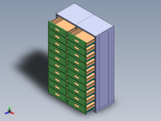 20抽屉柜正等轴测缩略图
