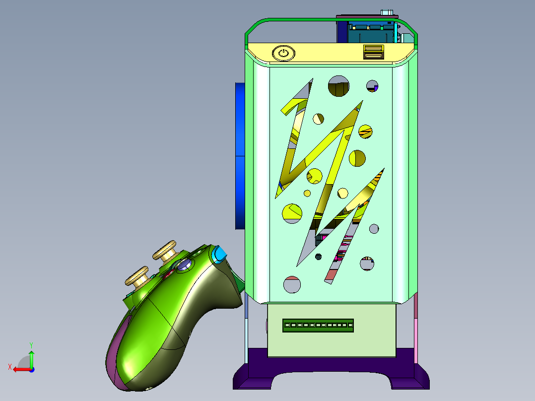迷你ITX游戏电脑构建后视图