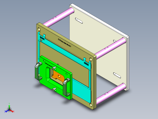 d15_top_case_al_笔记本CNC工装夹具三维模型cnc1正等轴测缩略图