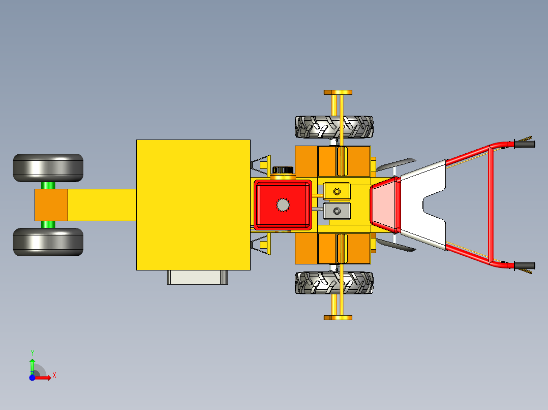 甘蔗种植机前视图