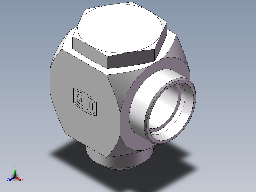 高压铰接式90度接头、1CI-52-B24主视图