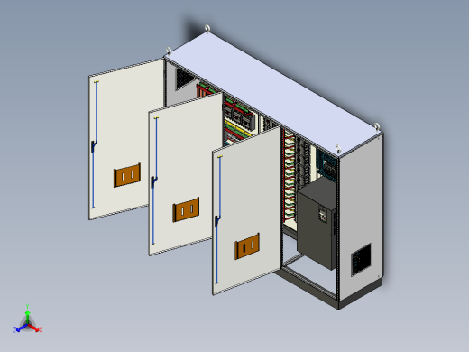 三柜组装630A电源变频器控制柜 55912