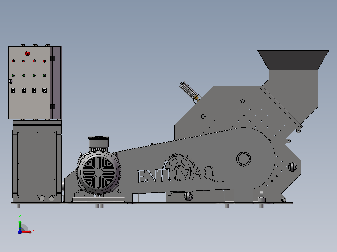 破碎机、冲击式破碎机设计前视图