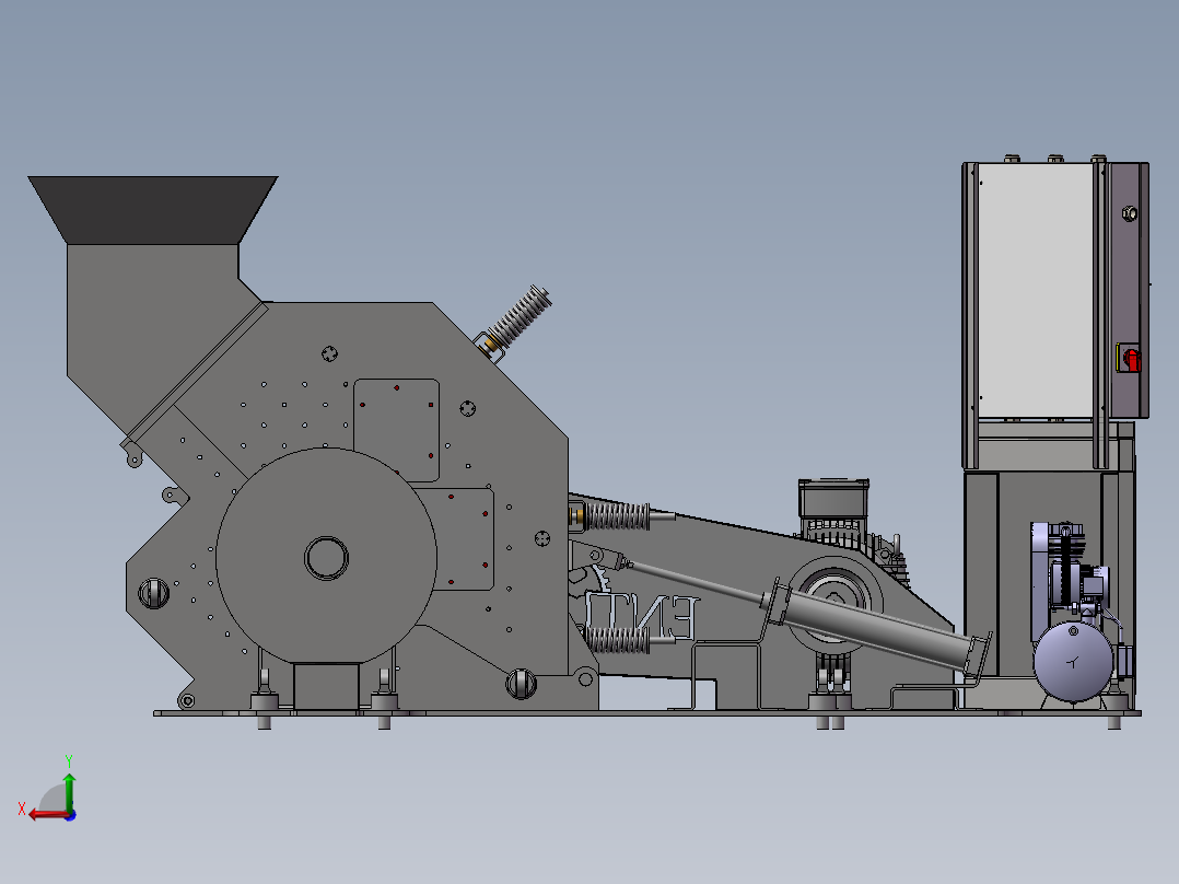 破碎机、冲击式破碎机设计后视图