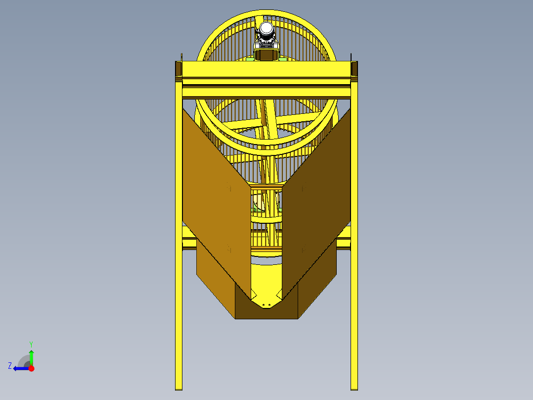 YGS50滚筒筛右视图
