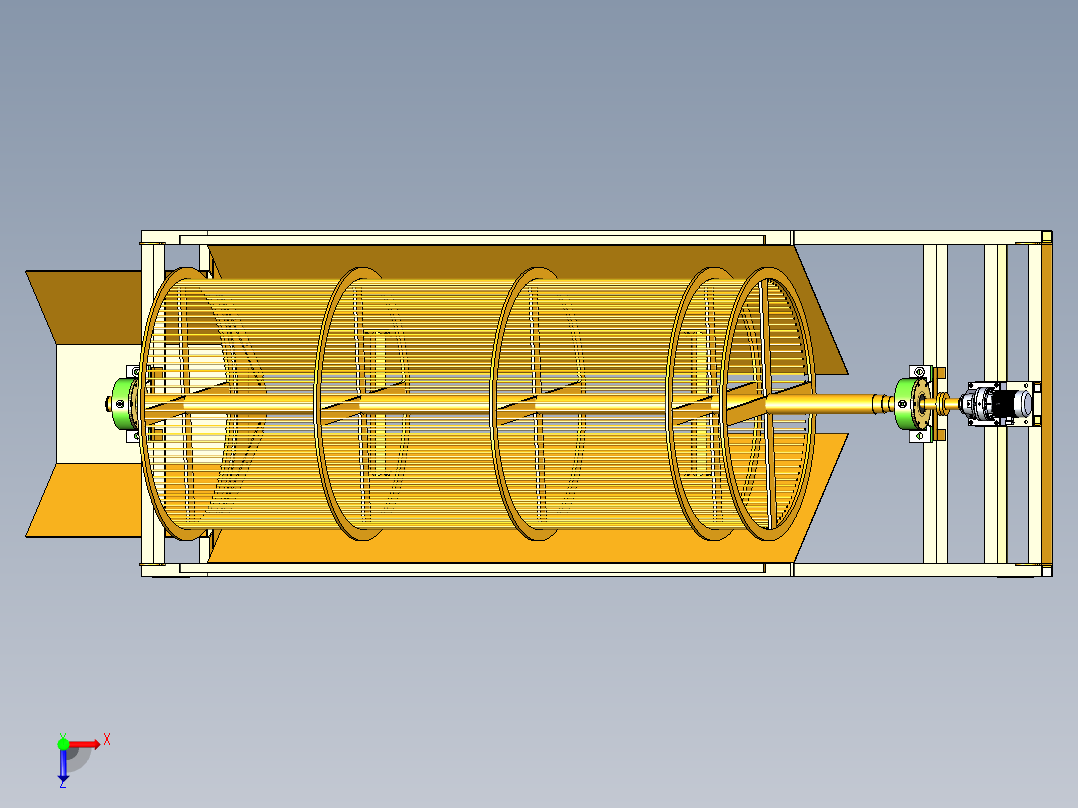 YGS50滚筒筛俯视图