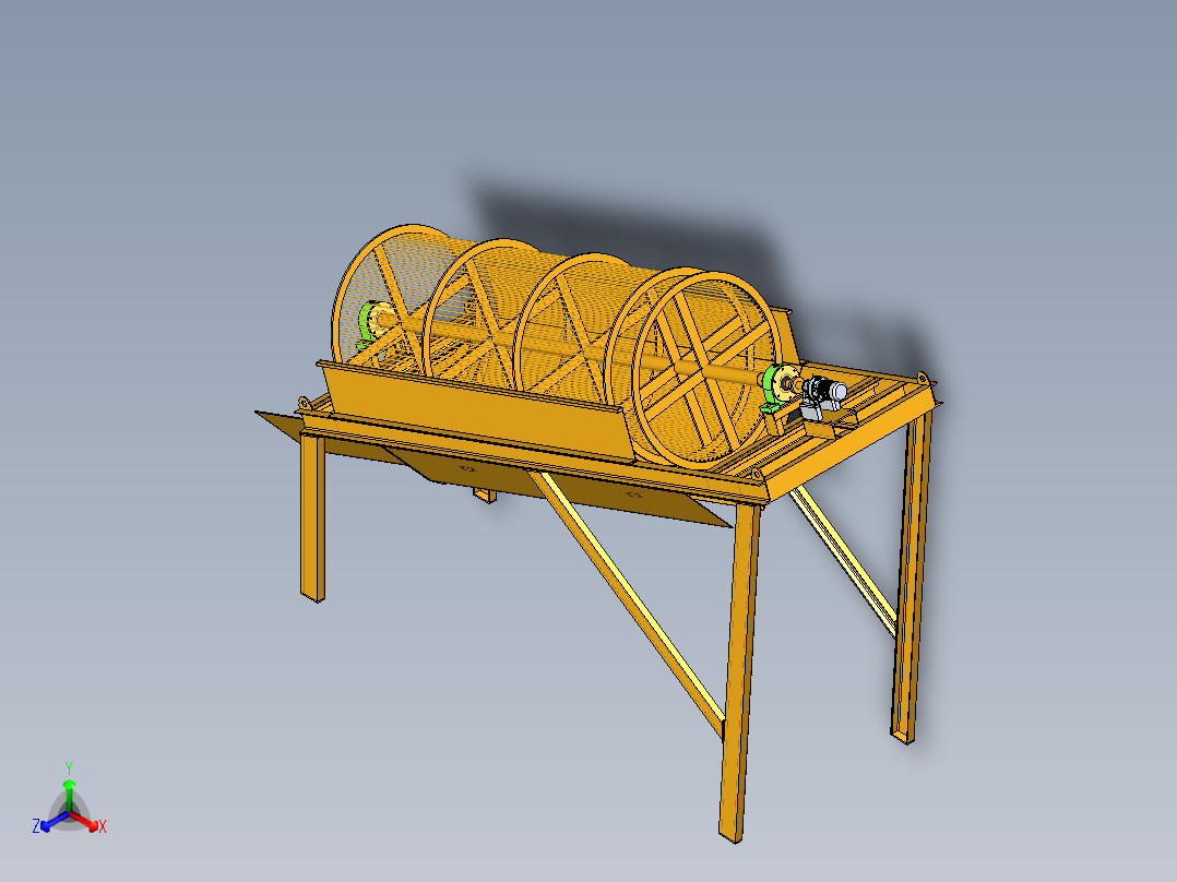 YGS50滚筒筛正等轴测图