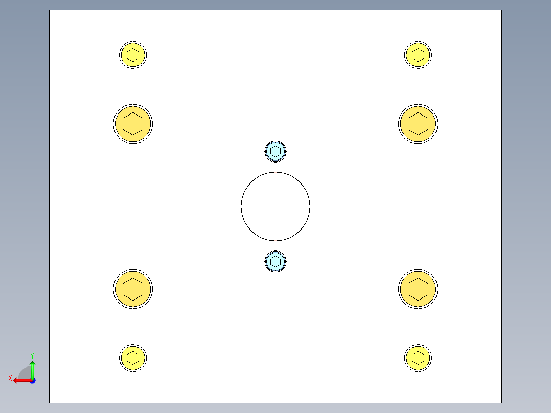 花洒塞头（内置推板）后视图