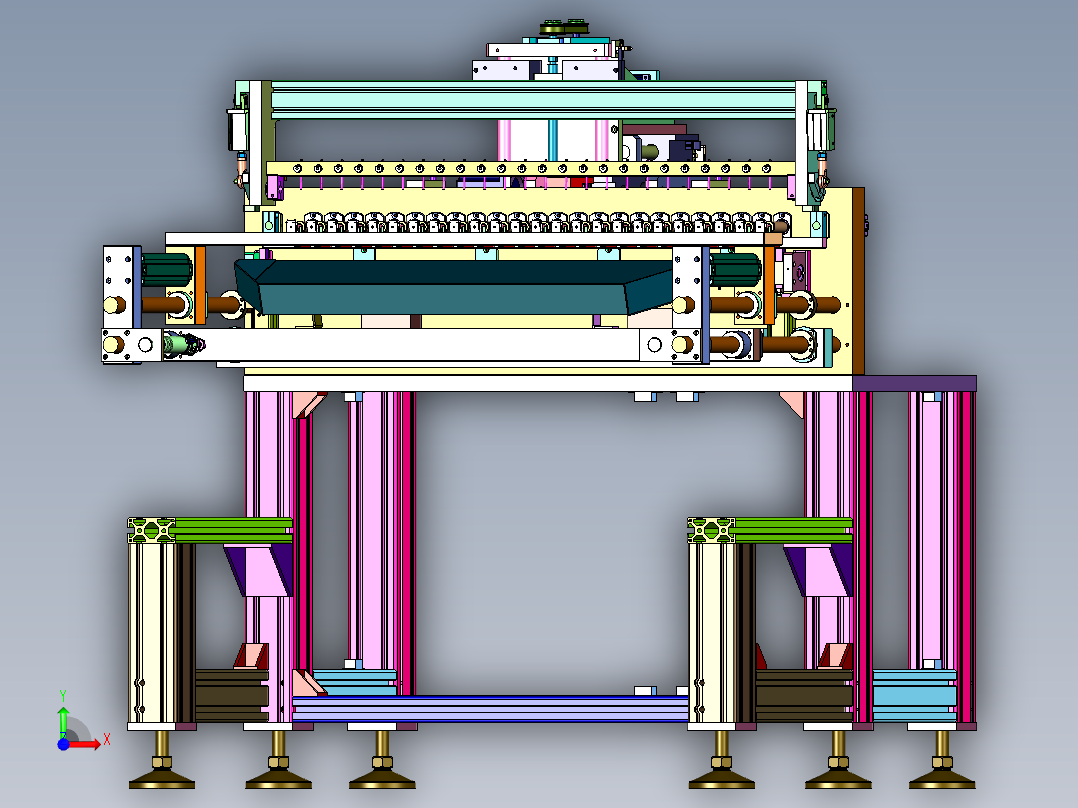 多轴运动控制的自动绕线机前视图