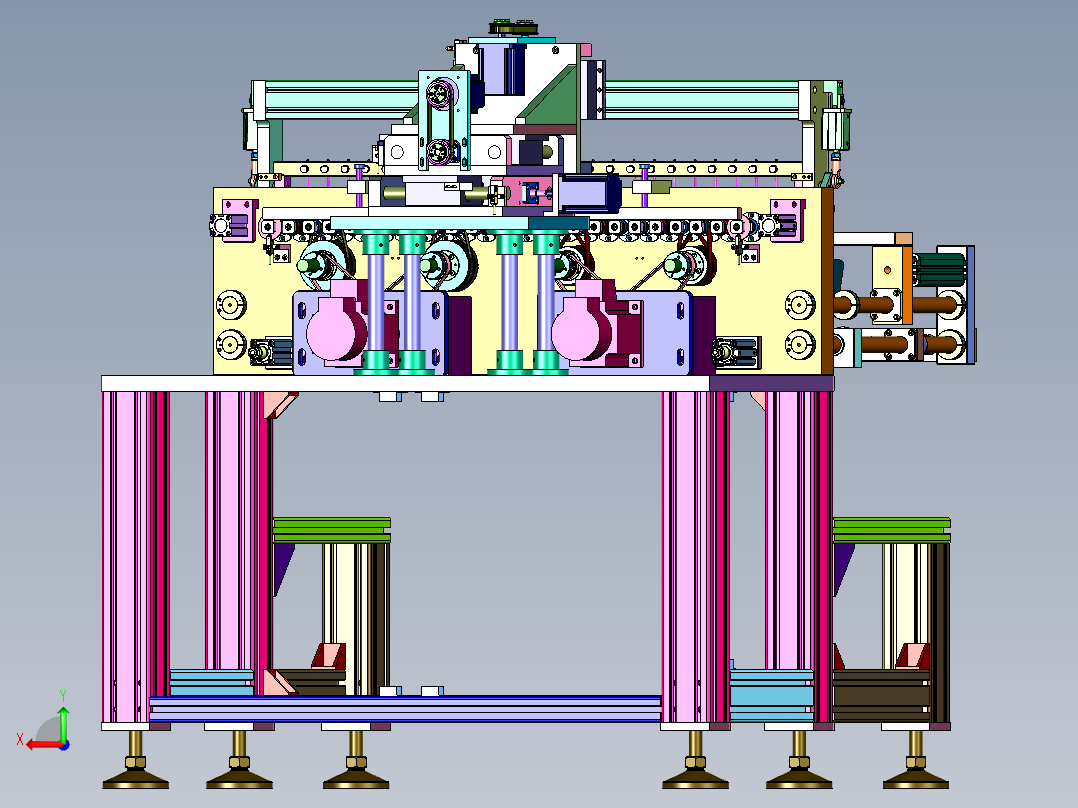 多轴运动控制的自动绕线机后视图