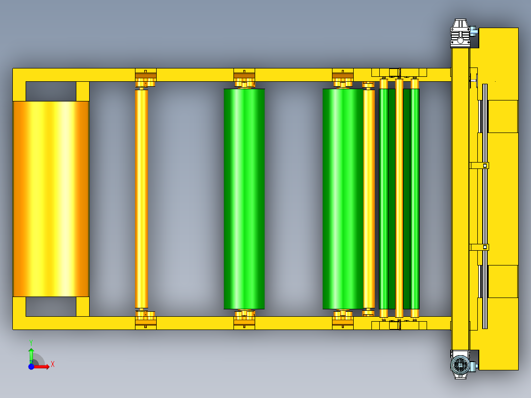 多层材料拉布切割机前视图