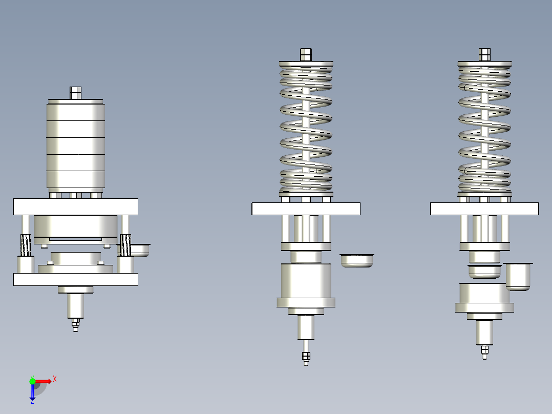 一个拉深产品的三套模具俯视图