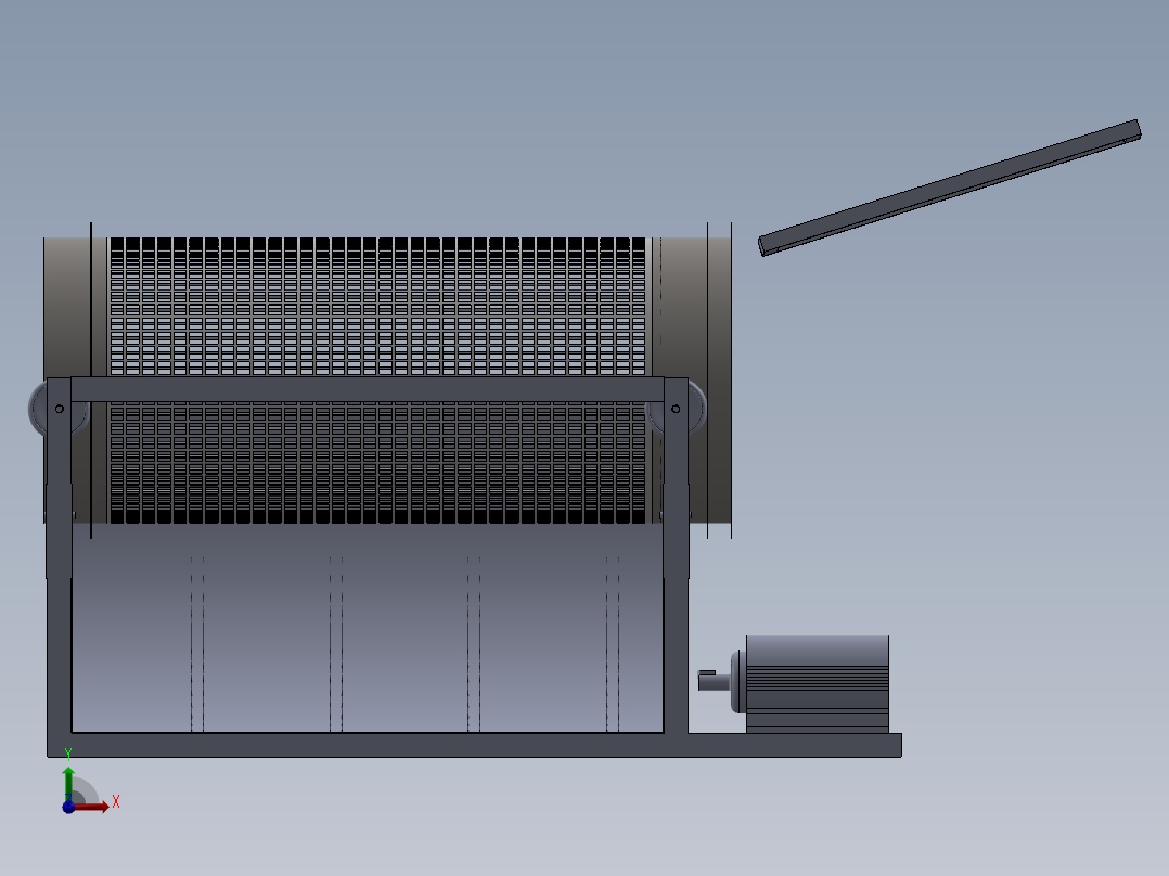 石料分离机stone-separator-1831-模型格式为 sw前视图