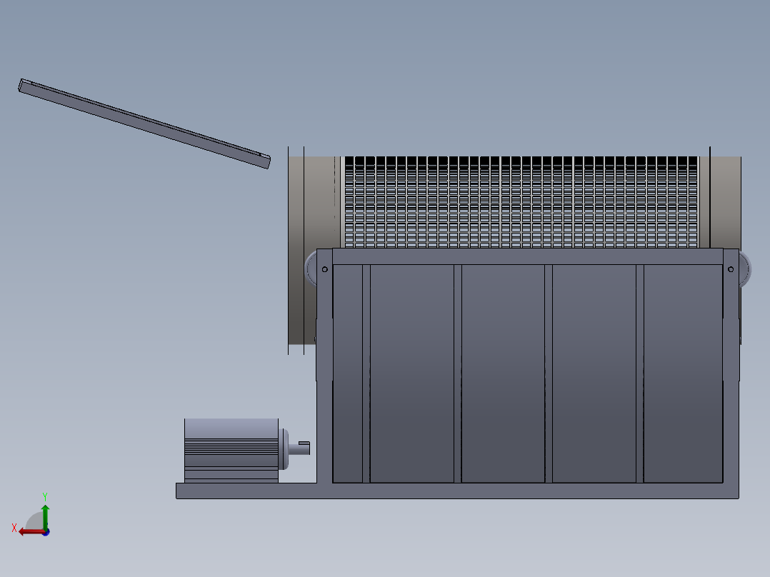 石料分离机stone-separator-1831-模型格式为 sw后视图