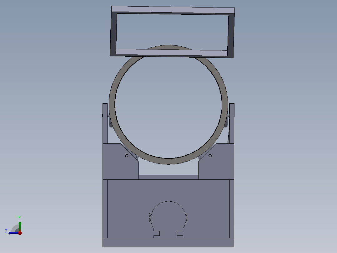 石料分离机stone-separator-1831-模型格式为 sw右视图