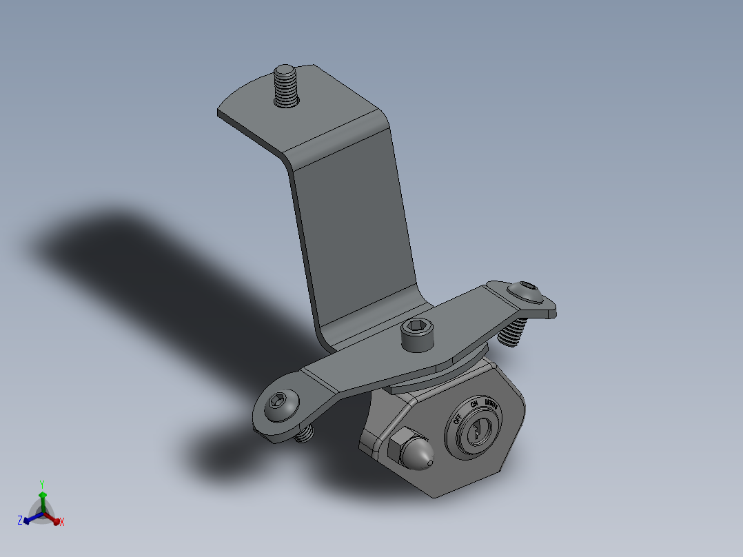 发动机安装支架 3D模型SolidWorks三维设计图