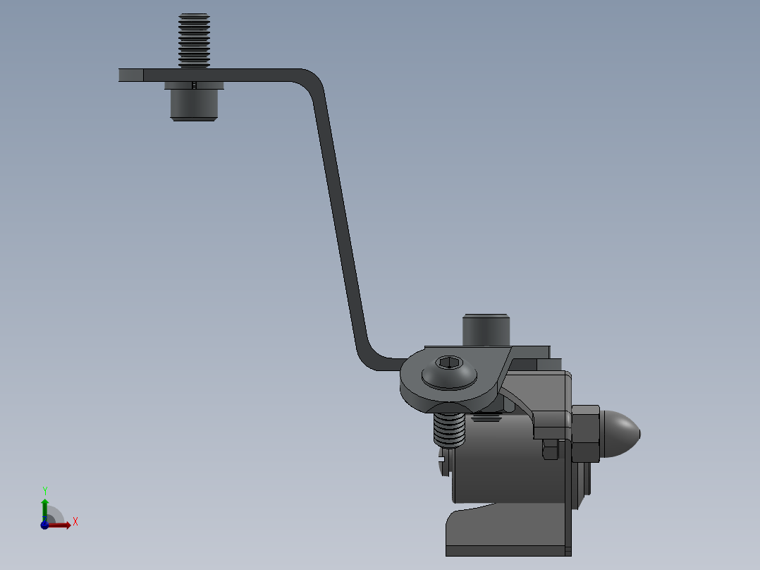 发动机安装支架 3D模型SolidWorks三维设计图前视图