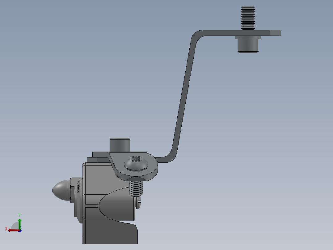 发动机安装支架 3D模型SolidWorks三维设计图后视图