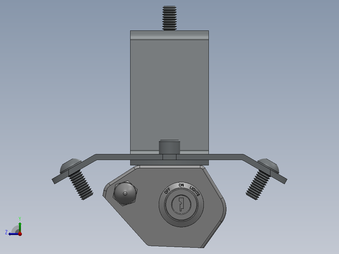 发动机安装支架 3D模型SolidWorks三维设计图右视图