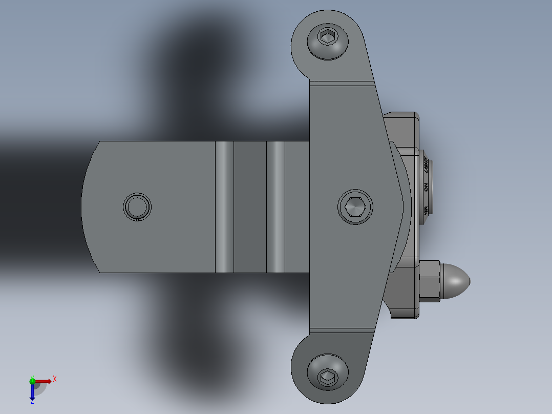 发动机安装支架 3D模型SolidWorks三维设计图俯视图