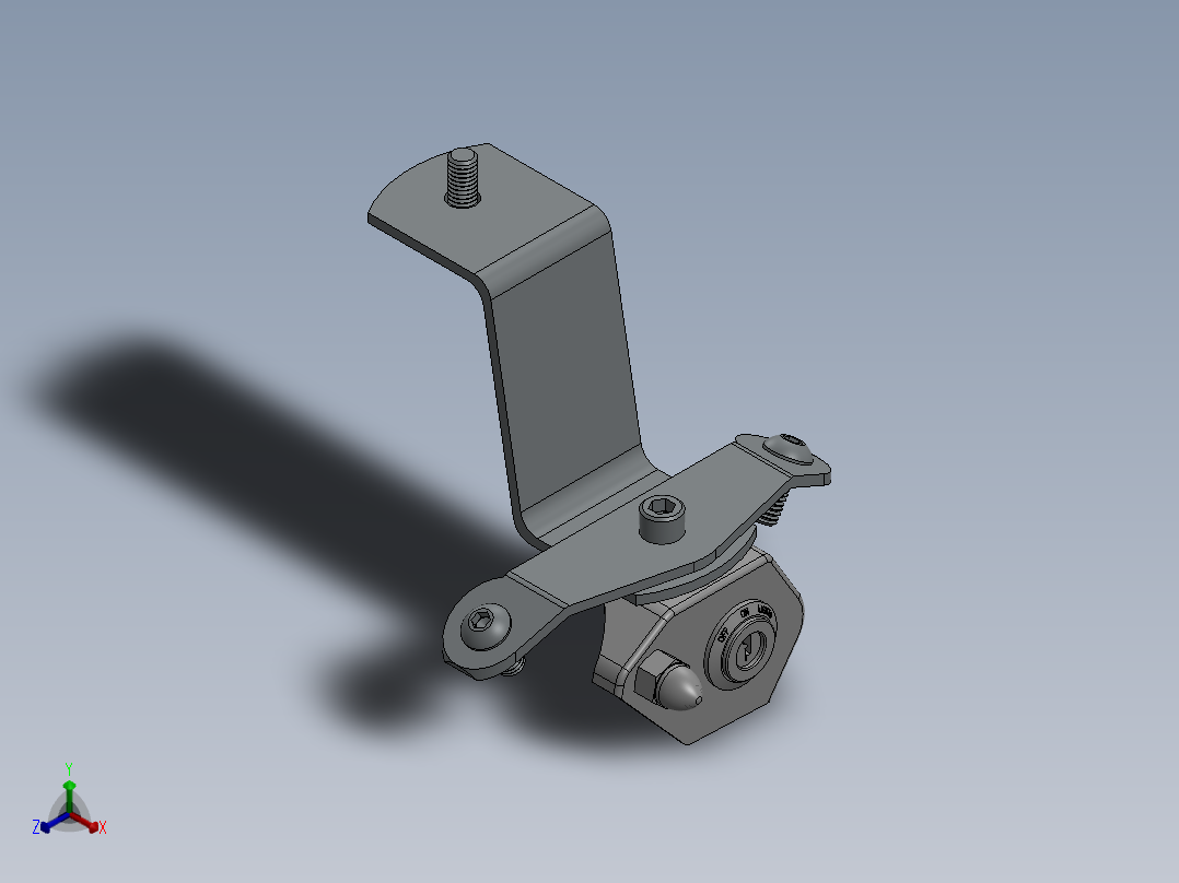 发动机安装支架 3D模型SolidWorks三维设计图正等轴测图