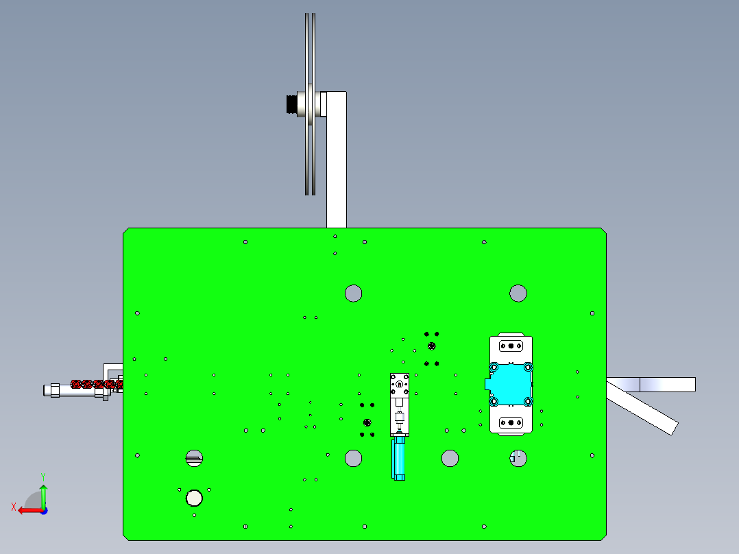 微电机180铁盖四合一组立机（微型电动机组装加工设备）后视图