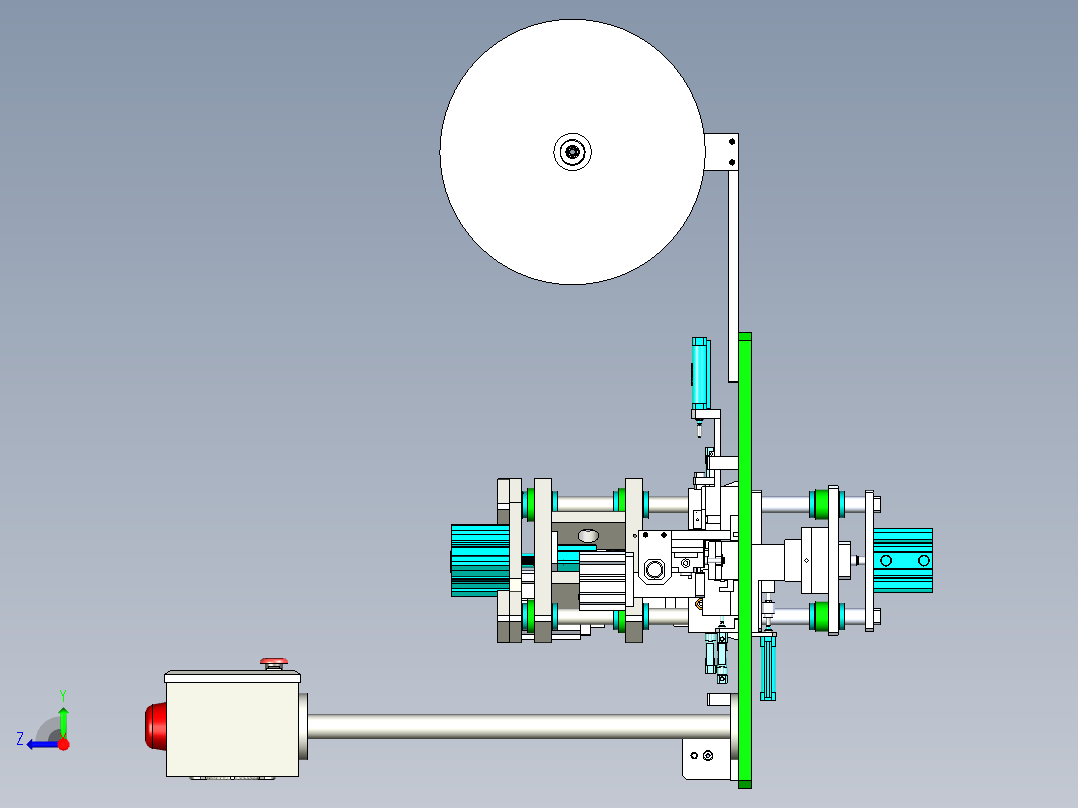 微电机180铁盖四合一组立机（微型电动机组装加工设备）右视图