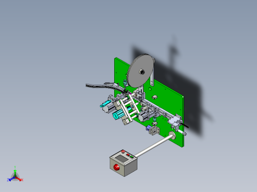 微电机180铁盖四合一组立机（微型电动机组装加工设备）正等轴测缩略图