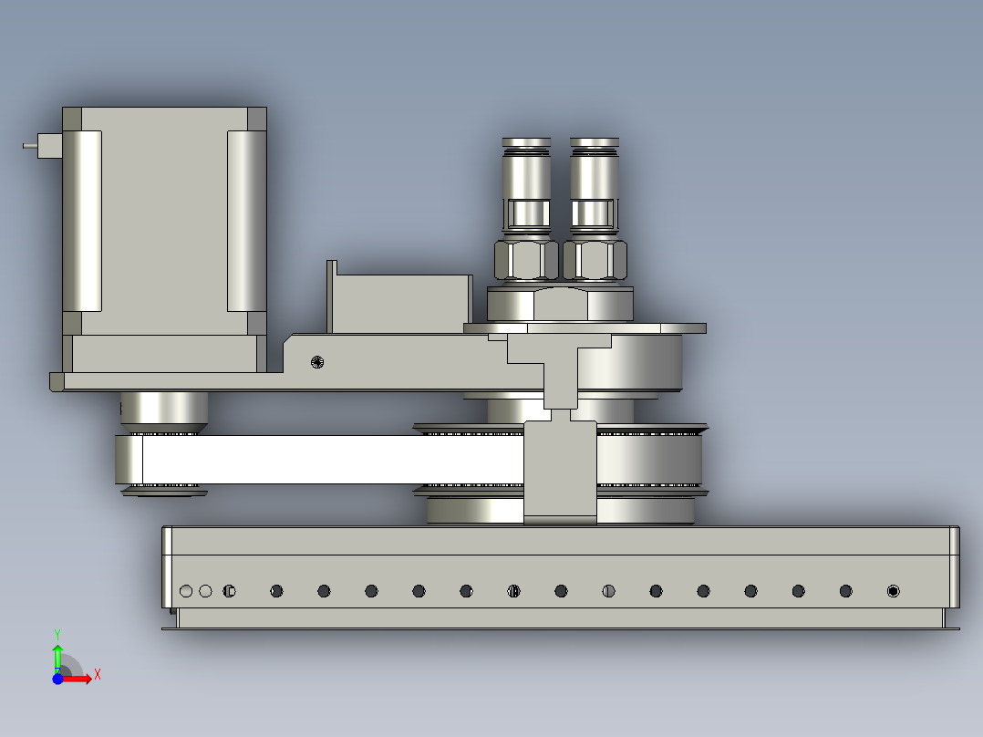 片料旋转部前视图