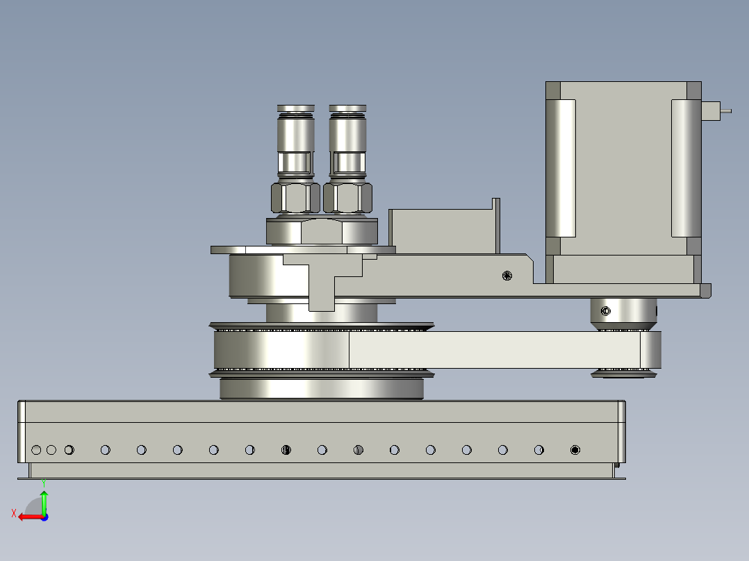 片料旋转部后视图