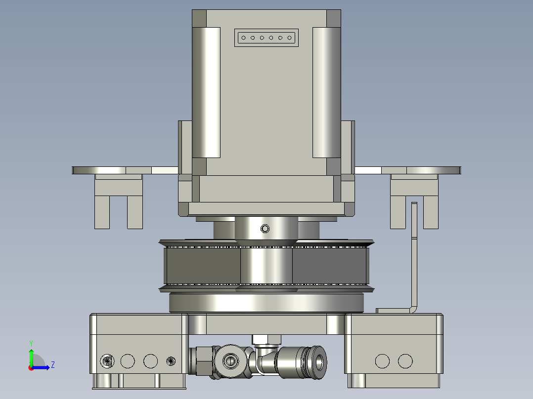 片料旋转部左视图