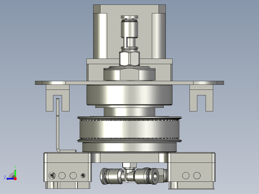 片料旋转部右视图