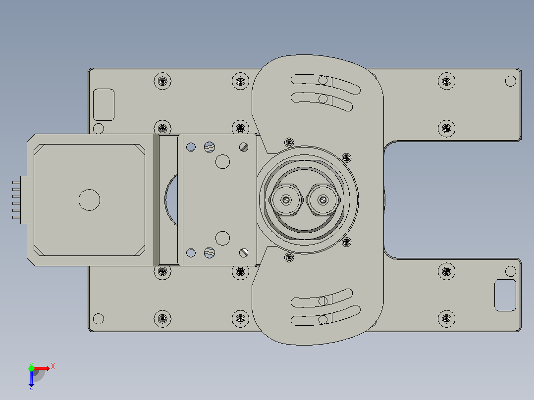 片料旋转部俯视图