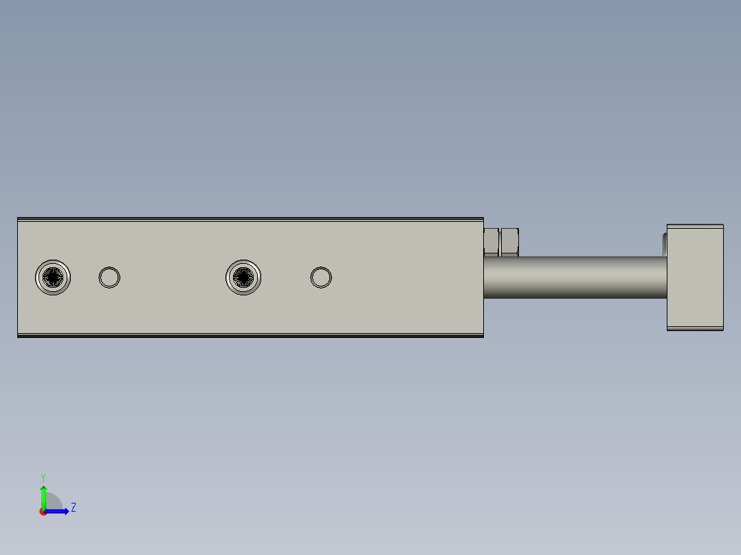 双活塞气缸DGTZ-GF-10-20-P-AFESTO左视图