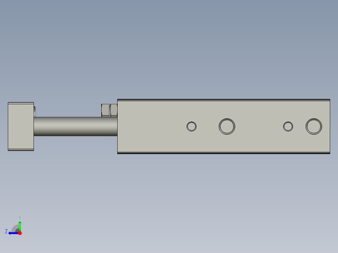 双活塞气缸DGTZ-GF-10-20-P-AFESTO右视图