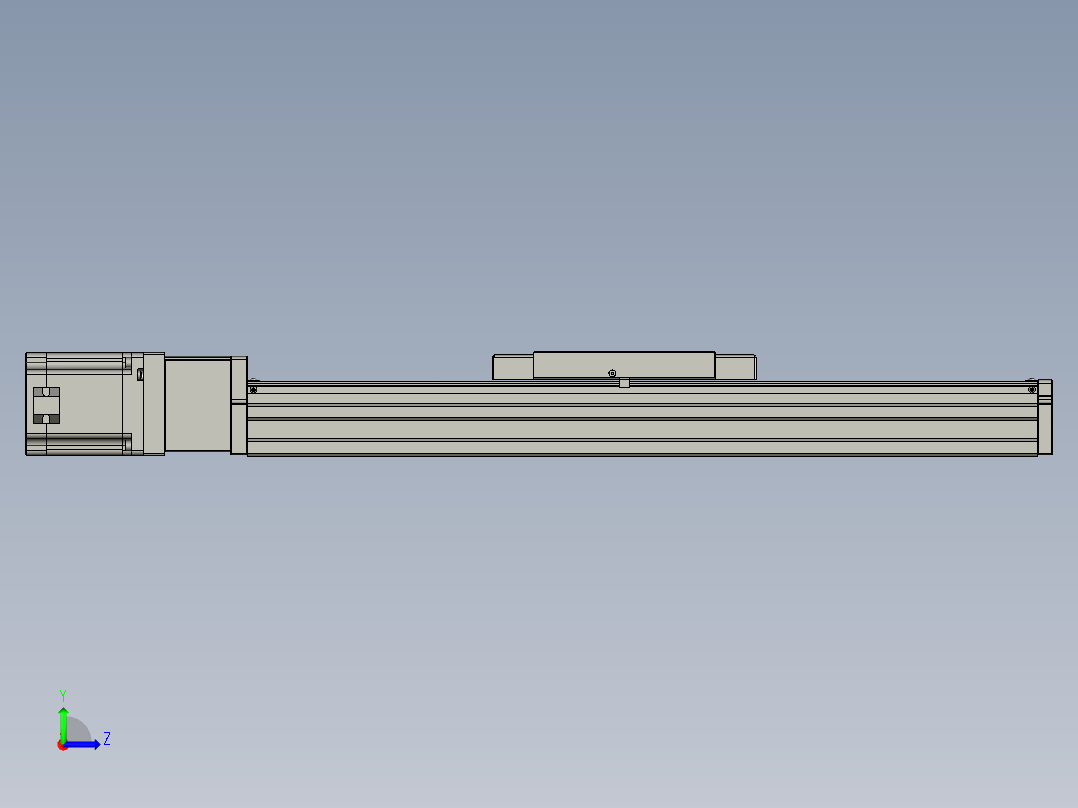 KTH170铝体内嵌丝杆模组马达外露KTH170-C10-400-BC-B86-C4左视图